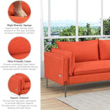 ZUN 76.2" Modern Style 3 Seat Sofa Linen Fabric Upholstered Couch Furniture 3-Seats Couch for Different WF292374AAG