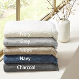 ZUN Cotton Dobby Slub 6 Piece Towel Set B03596683