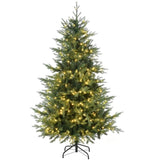 ZUN HOMCOM 6ft Tall Prelit Artificial Christmas Tree Holiday Décor with 2328 Branches, 400 Warm White W2225137786