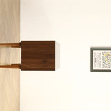 ZUN Modern Buffet Cabinet Sideboard with Walnut Finish, Solid Wood Legs - 43.3 Inch Stylish Design, One W1581115559