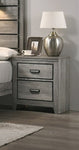 ZUN Contemporary 2-Drawer Nightstand End Table Brown Gray Finish Two Storage Drawers Bedroom Furniture B011P155872