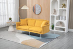 ZUN COOLMORE Couches for Living Room Mid Century Modern Velvet Love Seats Sofa with 2 Pillows, Loveseat W153985002