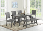 ZUN Set of 2 Upholstered Fabric Dining Chairs, Grey SR011773