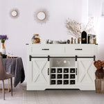 ZUN New White Modern Tall Wood Wine Bar Cabinet With Storage Pantry Cabinets With Doors And Shelves W1828P154473
