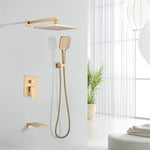 ZUN Shower Faucet Set, with Handheld Shower and Rainfall Shower Head Combination Set Wall Mounted Shower W121983536