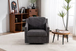 ZUN Large swivel chair, upholstered armchair, modern chair, skin-friendly gradient color linen fabric, W2012132637