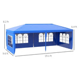 ZUN 9.6' x 19.1' Gazebo Canopy Party Tent , Blue 25858818