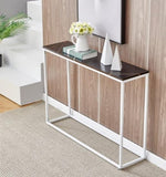 ZUN Console Tables for Entryway, Faux Marble Sofa Tables, Entryway Table for Living Room, Gold Entrance 74407127