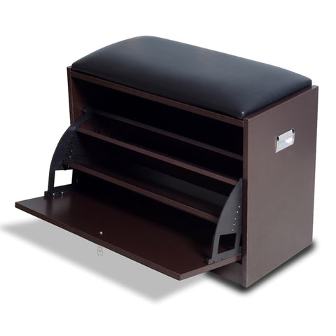 ZUN Drawer style shoe cabinet - dark brown W2181P152184