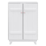 ZUN Wooden Wardrobe Cabinet with Hanging Rod, Storage Armoires with Doors ,White WF320864AAK