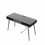ZUN Mid Century Desk with USB Ports and Power Outlet, Modern Writing Study Desk with Drawers, 49624483