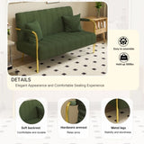 ZUN 59inch green teddy fleece sofa W1658123507