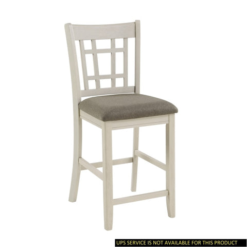 ZUN Antique White Finish Wood Framed Counter Height Chair Set of 2pc Upholstered Seat Casual Dining Room B01167928