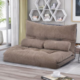 ZUN Orisfur. Lazy Sofa Adjustable Folding Futon Sofa Video Gaming Sofa with Two Pillows WF015436AAP