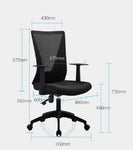 ZUN Nicolas Swivel Adjustable Height Fixed Armrest Office Chair Black Wengue and Smokey Oak B06280632