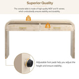 ZUN TREXM Unique Retro Silhouette Console Table with Open Style, Two Top Drawers for Entrance, Dinning WF317094AAD