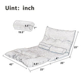 ZUN Orisfur. Lazy Sofa Adjustable Folding Futon Sofa Video Gaming Sofa with Two Pillows WF015436AAB