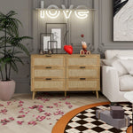 ZUN Modern 6 Drawer Dresser Wood Cabinet W68894715