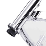ZUN W82153571 Contemporary Acrylic End, Side with Tempered Glass Top, Chrome/Silver End W107194357