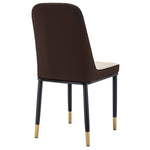 ZUN Zen Zone PU Dining Chair With Iron Metal Gold Plated Legs, Suitable For dining room, bar counter, W117082754