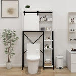 ZUN Over The Toilet Storage Cabinet, Bathroom Over Toilet with Sliding Barn Door,Adjustable W282138090