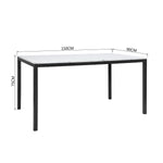ZUN 59.1'' Dining Table - Marble color table top with black leg W131470798