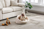 ZUN PANGPANG Cat Bed Pet Sofa With E1 Solid Wood frame, Cashmere Cover,Mid Size,BEIGE W79490088