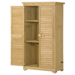 ZUN TOPMAXen Garden Shed 3-tier Patio Storage Cabinet Outdoor Organizeren Lockers with Fir WF285327AAA