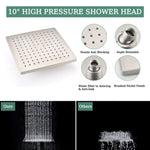 ZUN Shower Faucet Set, with Handheld Shower and Rainfall Shower Head Combination Set Wall Mounted Shower W121983535