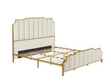 ZUN King Size Bed Frame,Upholstered Platform Bed & High headboard with Wood Slat Support,No Box Spring W1708137166