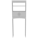 ZUN Cruze 1-Drawer 2-Shelf Over The Toilet Cabinet White B06280187