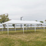 ZUN 3*9m Non-Cloth PE Cloth Plastic Sprayed Iron Pipe Outdoor Party Tent White 15998186