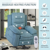 ZUN Massage Recliner,Power Lift for Elderly with Adjustable Massage and Heating Function,Recliner WF300836AAC