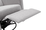 ZUN Modern Upholstered Rocker Nursery Chair Plush Seating Glider Swivel Recliner Chair, Gray PP297876AAE