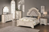 ZUN New Traditional Look Wooden Nightstand Drawers Bed Side Table Polished White Finish HSESF00F5481