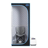 ZUN Full Size Portable Black Steam Sauna tent–Personal Home Spa, with Steam Generator, Remote Control, 98368608