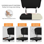 ZUN Mesh Task Chair Plush Cushion, Armless Desk Chair Home Office Adjustable Swivel Rolling Task W2181P164910