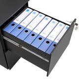 ZUN 2 Drawer File Cabinet with Lock, Steel Mobile Filing Cabinet on Anti-tilt Wheels, Rolling Locking W252103816