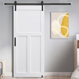ZUN CRAZY ELF 36" x 80" "T" Style Real Primed Door Slab, DIY Panel Door, Modern Interior Barn Door, W936104308
