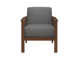 ZUN Durable Accent Chair 1pc Luxurious Gray Upholstery Plush Cushion Comfort Modern Living Room B011126017
