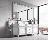 ZUN 60in. W x 48 in. H Metal Framed Bathroom for Wall, X Inch Rectangle, Bathroom Vanity W1272114898