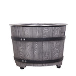 ZUN Smokeless Firepit With Wood Pellet/Twig/Wood As The Fuel, Wood Look W2029120108