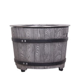 ZUN Smokeless Firepit With Wood Pellet/Twig/Wood As The Fuel, Wood Look W2029120108