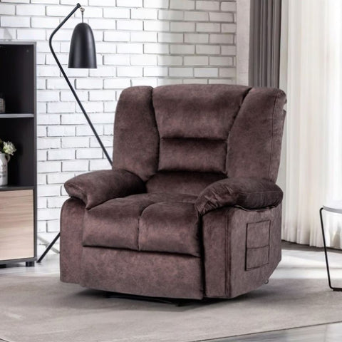 ZUN Oversized Recliner Chair Sofa with Massage and Heating W169291747
