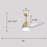 ZUN 54 Inch Low Profile Ceiling Fan with Lights and Remote Control Reversible Noiseless DC Motor W934P147095
