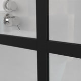 ZUN Goodyo 46" X 72" Shower Screen Walk-in Wet-room Black D16312035