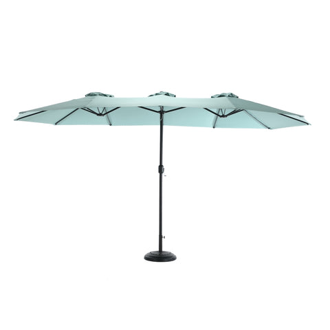 ZUN 14.8 Ft Double Sided Outdoor Umbrella Rectangular Large with Crank W640140334