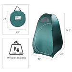 ZUN Portable Outdoor Pop-up Toilet Dressing Fitting Room Privacy Shelter Tent Army Green 07914240