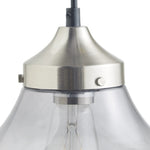 ZUN Elm Bell-Shaped Glass Pendant B03595701