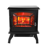 ZUN SF507-17 17 inch 1400w Freestanding Fireplace Fake Wood/Single Color/Heating Wire/A Rocker Flame 86300249
